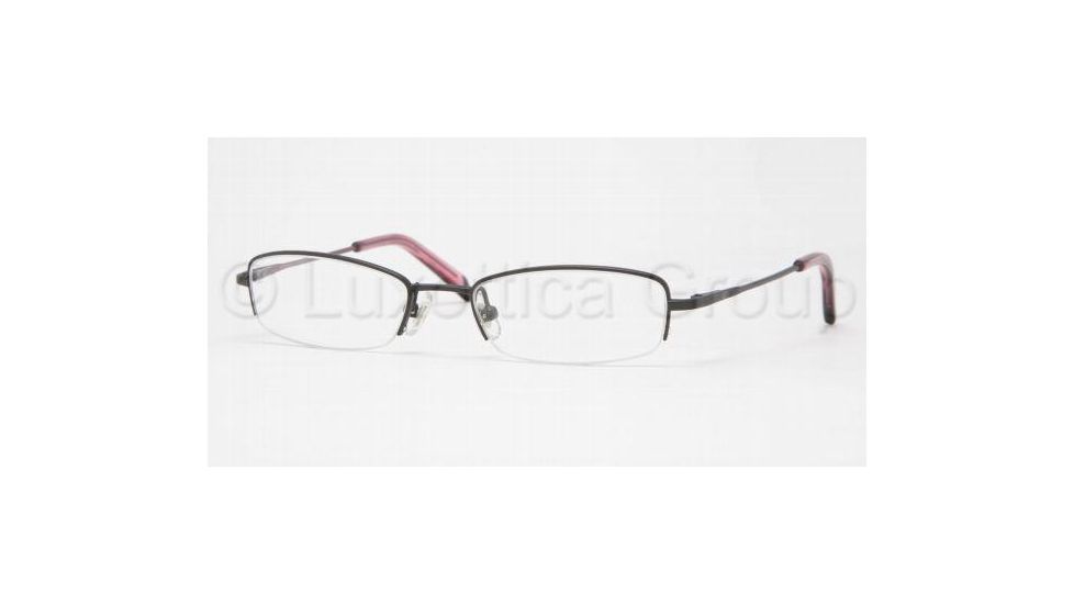 Adrienne Vittadini Eyeglasses AV6082 with Rx Prescription Lenses, Select Frame Color / Lens Diameter Black/Fuxia Frame / 49 mm Prescription Lenses