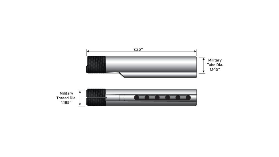 Advanced Technology AR-15 Military Buffer Tube Assembly A5102240