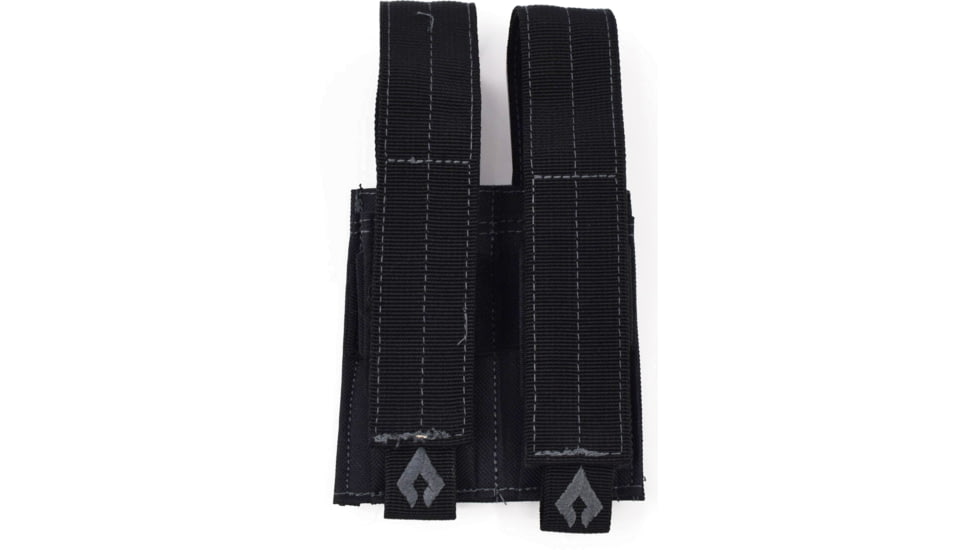 Advance Warrior Solutions Pistol Double Mag Pouch, 600D Poly PVC, Black, PDMP-BL