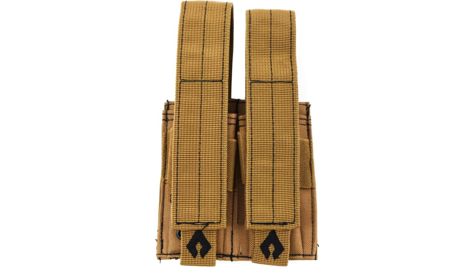 Advance Warrior Solutions Pistol Double Mag Pouch, 600D Poly PVC, Tan, PDMP-TN