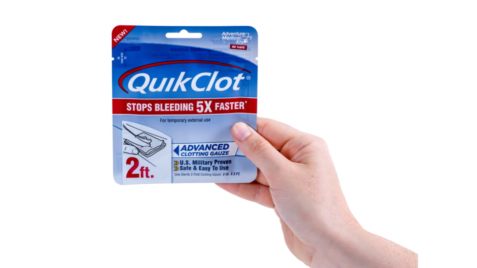 Adventure Medical Kits QuikClot Gauze, 3 x 2in, 5020-0025