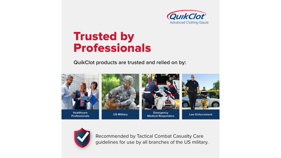 Adventure Medical Kits QuikClot Gauze, 3 x 2in, 5020-0025