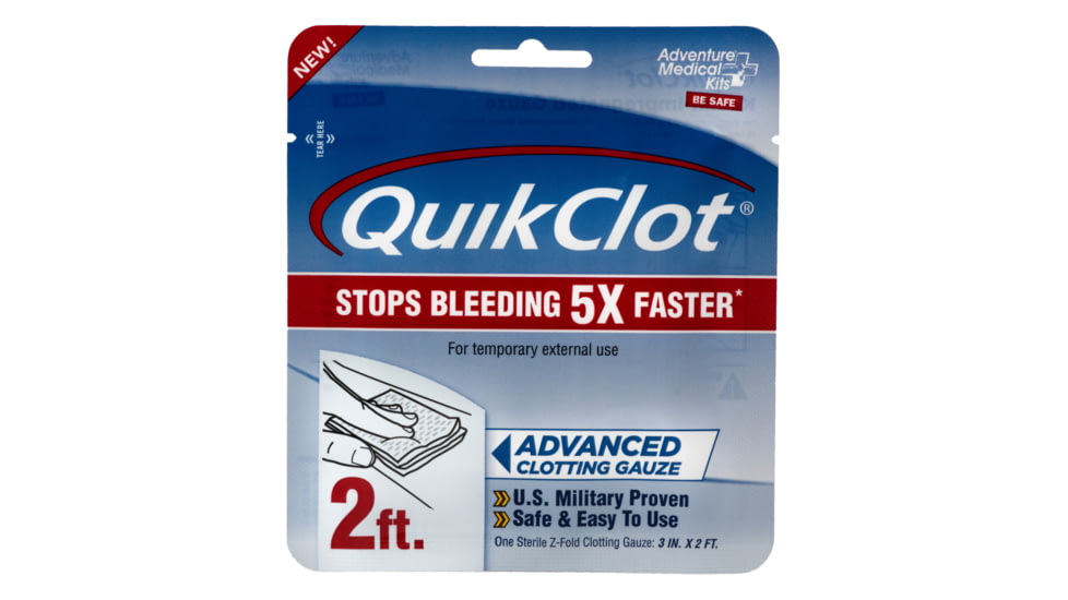Adventure Medical Kits QuikClot Gauze, 3 x 2in, 5020-0025