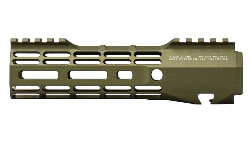 Aero Precision AR15 ATLAS S-ONE M-LOK Handguard, 7.3in, OD Green Anodized, APRA501403A