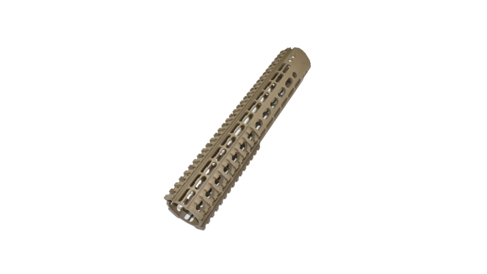Aero Precision AR15 Enhanced Quad Rail Handguard, Gen 2, FDE Cerakote, 12.7in, APRA100239C