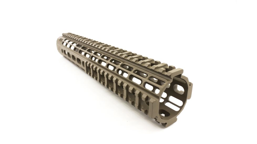 Aero Precision AR15 Enhanced Quad Rail Handguard, Gen 2, FDE Cerakote, 12.7in, APRA100239C
