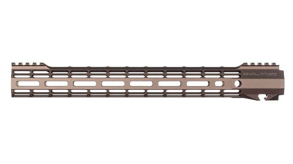 Aero Precision Atlas S-One Handguard, AR-15, 15in, M-LOK, Anodized, Brown, APRA501392A