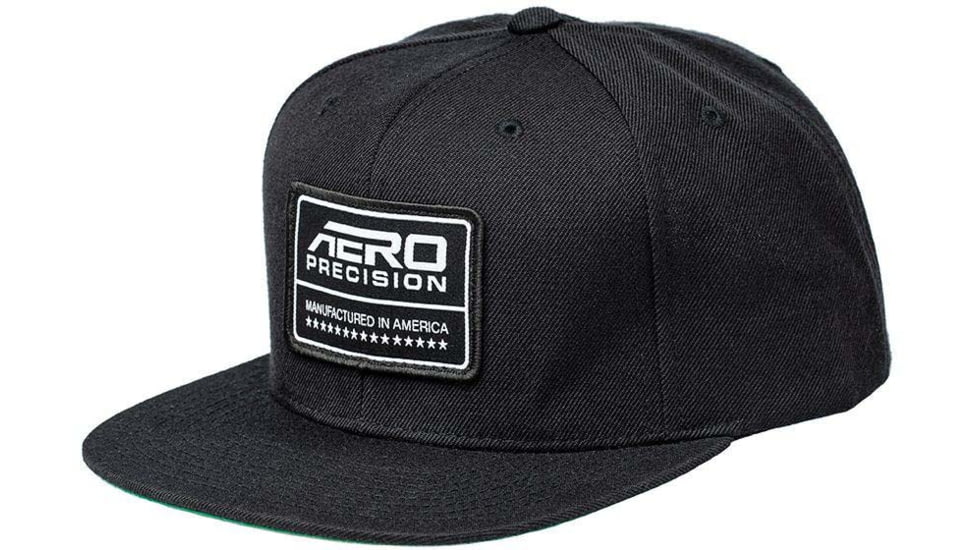 Aero Precision Brand Stamp Snapback Hat -Mens, Black, APAG100205C