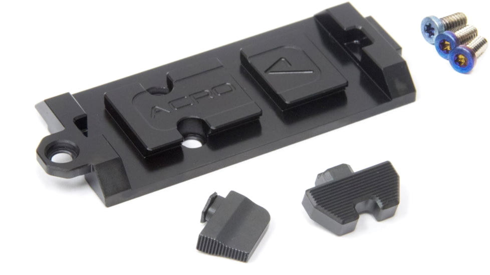Agency Arms Aimpoint Acro Plate Includes Modular Rear Sight and Front Sight Agency Optic System AOS Optic Plate for SIG P320, Black, S-AOS-ACRO