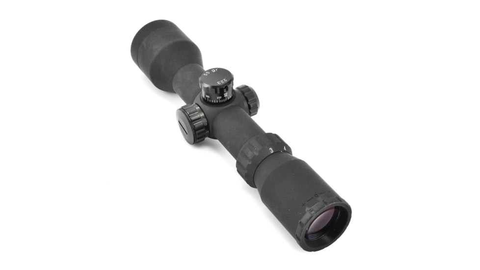 AIM Sports Compact Rubberized 3-9x42mm Medium Range Tactical Scope w/ Rangefinder Reticle JXPFER3942G