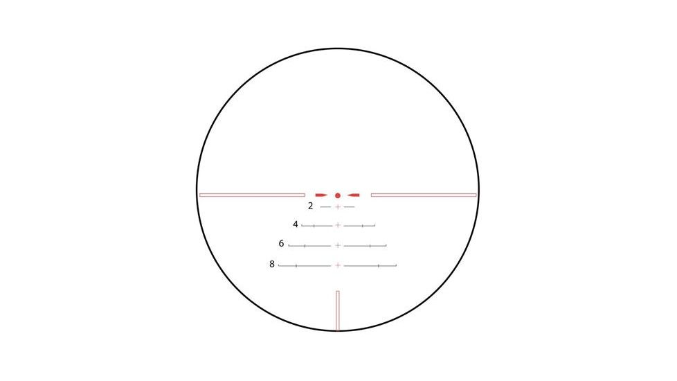 AIM Sports Inc Alpha 6 1-6X24 30mm Rifle Scope With CQ1 Moa Reticle, Black, JA6HD1624CQ