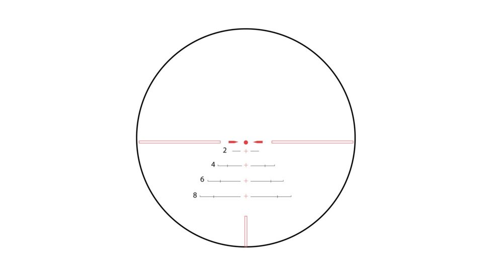 AIM Sports Inc Alpha 6 1-6X24 30mm Rifle Scope With CQ1 Moa Reticle, Black, JA6HD1624CQ