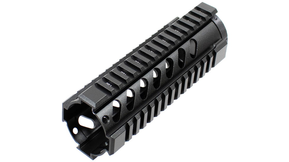 AIM Sports Inc AR Free Float Carbine Length Quad Rail/V3, 7in, Black, Medium, MT060