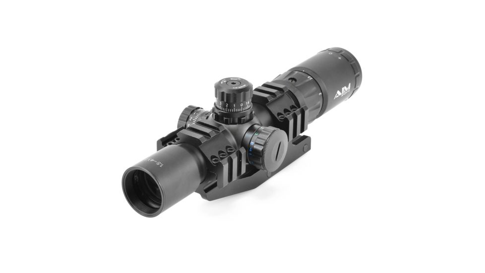 AIM Sports Inc Recon Series 1.5-4x30 Tri Illuminated CQB Scope w/ Locking Turrets/3/4 Circle Reticle JTHR1