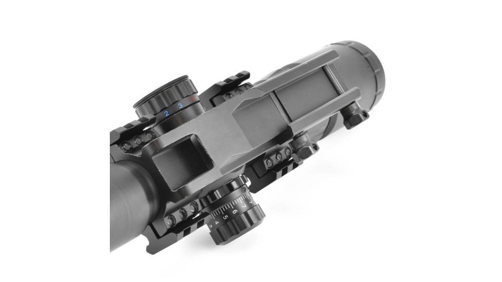 AIM Sports Inc Recon Series 1.5-4x30 Tri Illuminated CQB Scope w/ Locking Turrets/3/4 Circle Reticle JTHR1
