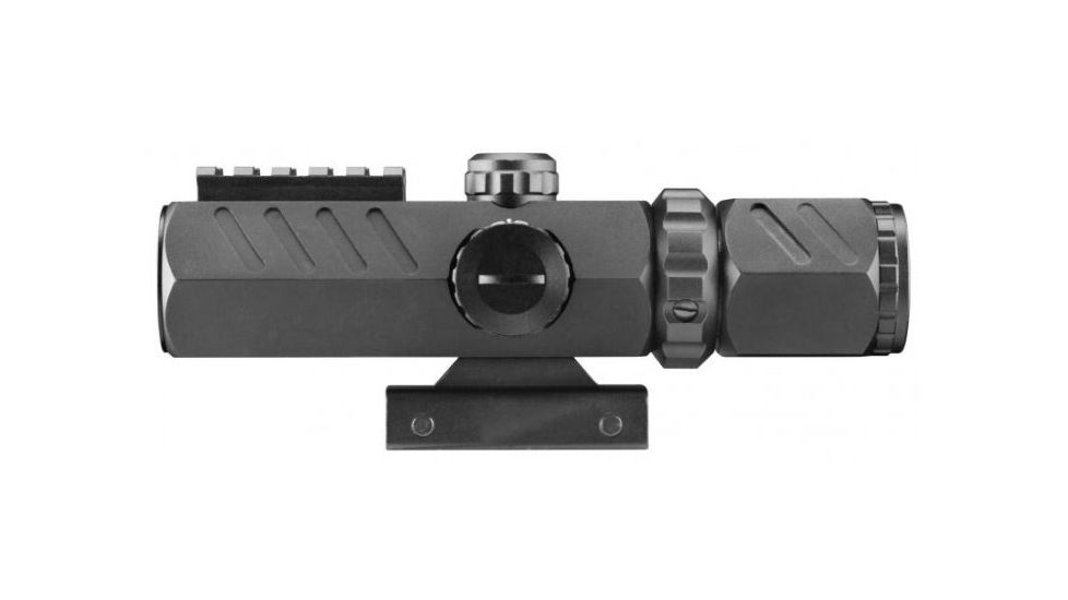 AIM Sports Inc Recon Series 2-6x32mm Scope w/ Single Rail and Mil-Dot Reticle JTDMSR2632B-N