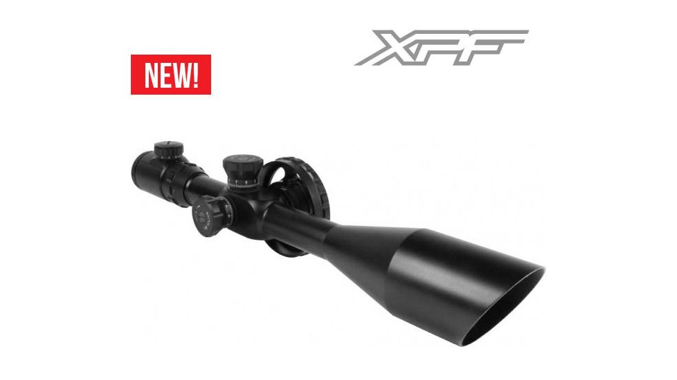 AIM Sports Inc XPF Series 6-24x56 AOE Dual Illuminated Rifle Scope w/ Mil-Dot Reticle/Side Wheel JDLW62456G