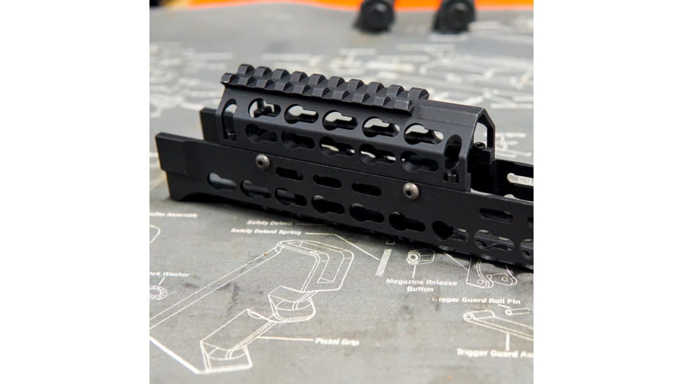 AIM Sports Inc Yugo AK Keymod Handguard, Black, Medium, MKAK01