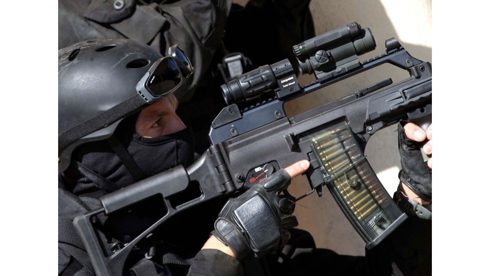 Aimpoint CompM4 Red Dot Reflex Sight, 2 MOA Dot Reticle, Black, Semi Matte, Anodized, 11972