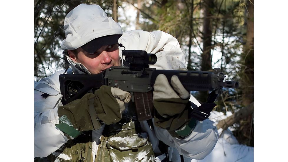 Aimpoint CompM4 Red Dot Reflex Sight, 2 MOA Dot Reticle, Black, Semi Matte, Anodized, 11972