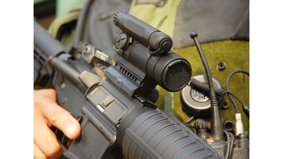 Aimpoint CompM4 Red Dot Reflex Sight, 2 MOA Dot Reticle, Black, Semi Matte, Anodized, 11972