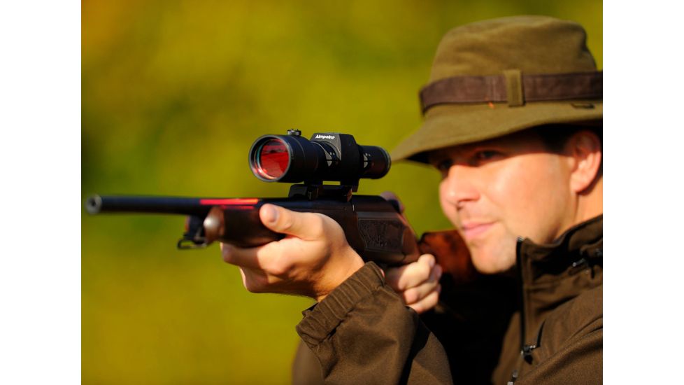 Aimpoint Hunter H34L Red Dot Reflex Sight, 2 MOA Dot Reticle, Black, Semi Matte, Anodized, 12693