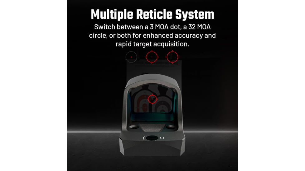 AIMWIN PN320 Red Dot Sight RMR Footprint, Black, PN320