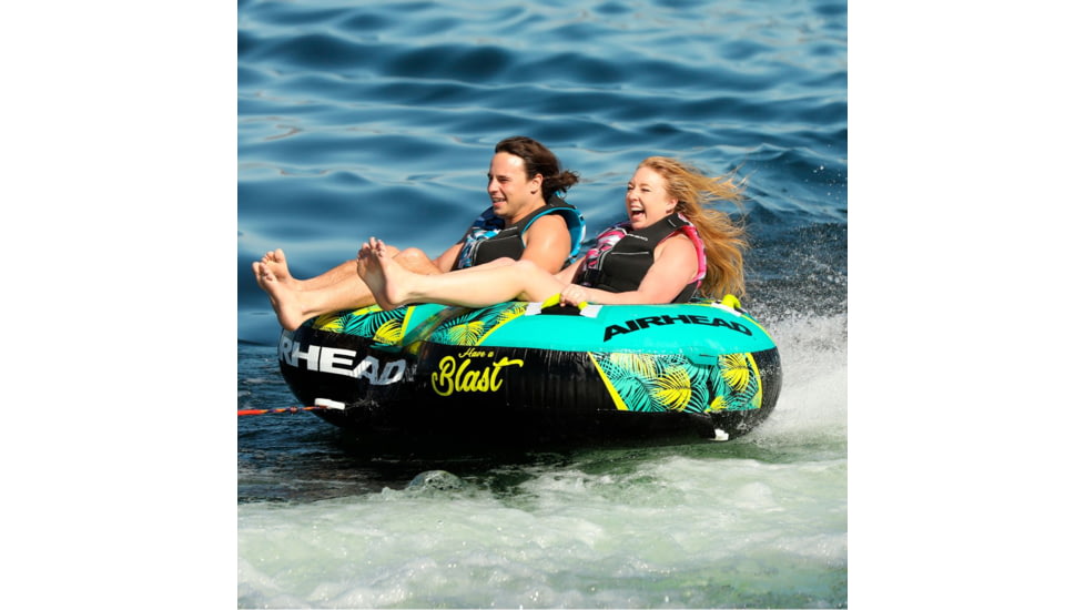 Airhead Blast Towable, 2 Rider, Teal / Yellow, AHBL-22
