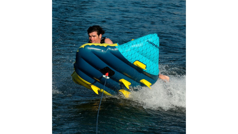 Airhead Carve Steerable Tube, 1 Rider, Blue / Yellow, AHCV-11