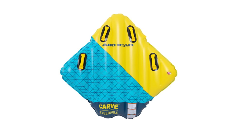 Airhead Carve Steerable Tube, 1 Rider, Blue / Yellow, AHCV-11
