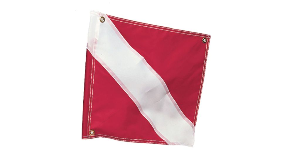 Airhead Diver Down Flag w/Stiffener, Red/White, 20in x 24in, F-2024