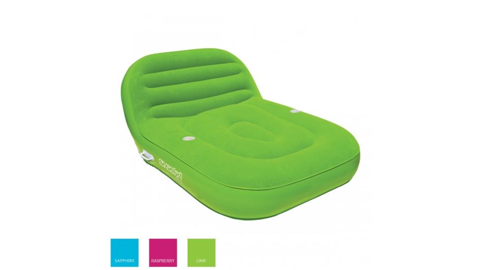 Airhead Sun Comfort Cool Suede Double Chaise Lounge, Lime, AHSC-010