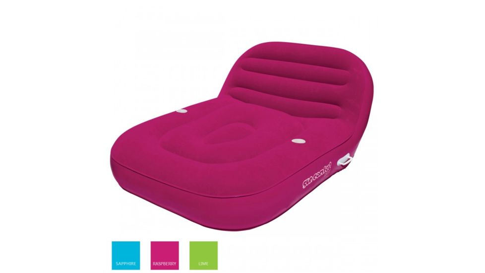 Airhead Sun Comfort Cool Suede Double Chaise Lounge, Raspberry, AHSC-011