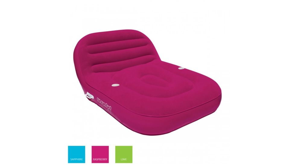 Airhead Sun Comfort Cool Suede Double Chaise Lounge, Raspberry, AHSC-011