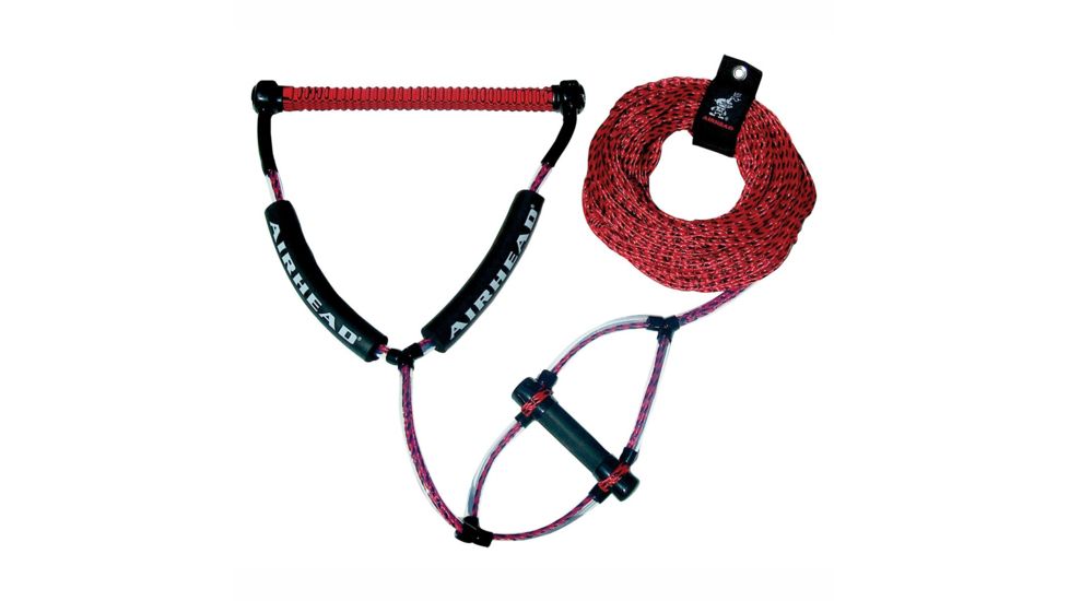 Airhead Wakeboard Rope/Phat Grip/Trick Handle, Red, AHWR-2