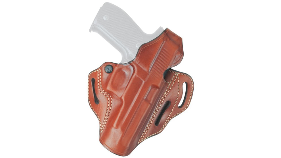 Aker Leather Model 166 Classic 3 Slot Holster, M&amp;P 9/40 Compact, Right, Plain, Tan, H166TPR-MP40C