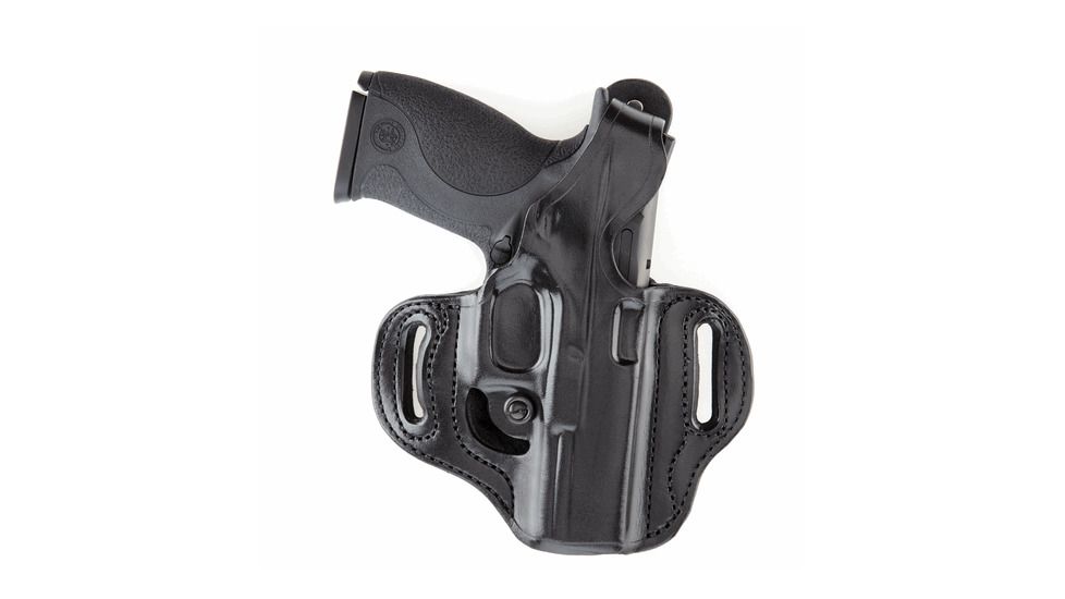 Aker Leather Flatsider Xr15 Open Top Straight Draw Holster, Springfield Armory XD 4in, Left, Plain, Black, H170ABPLU-XD 4