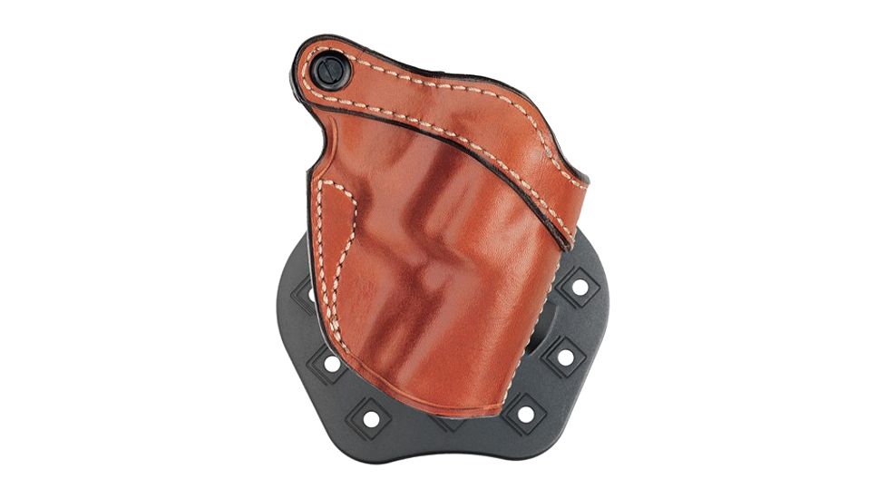 Aker Leather Model 244A D.A. Revolver Strapless Open Top Holster, MD-4, Right, Plain, Black, H244ABPRU-MD 4