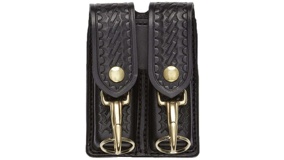 Aker Leather Double Magazine Pouch, Folger Adams, Black, A510-BW-3-FA