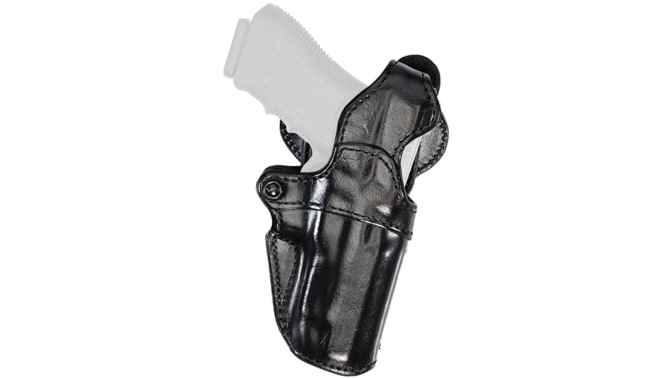 Aker Leather Model 118 Blue Line Drop Loop Duty Holster, Colt 1911, Left, Plain, Black, H118BPL-CO1911