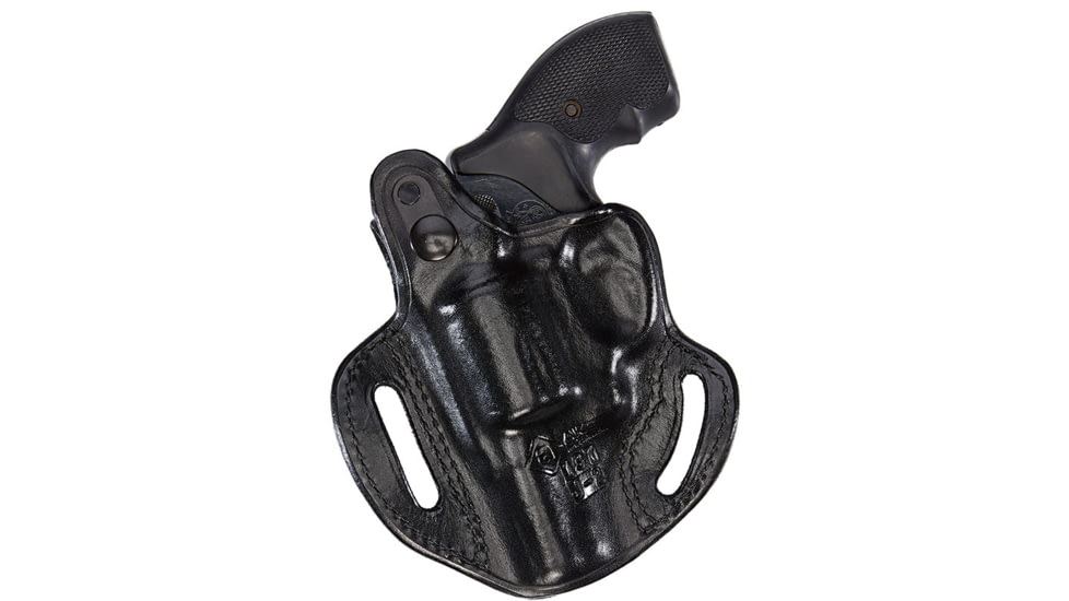 Aker Leather Model 137 Bodyguard Revolver Holster, N-Frame 4in, Right, Plain, Black, H137BPR-LRG4