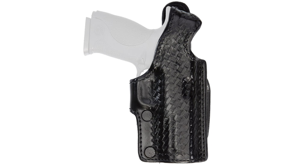 Aker Leather Model 165 Sentinel Hi Ride Lined Holster, Beretta 92F, Left, Basketweave, Black, H165BWL-BE92F
