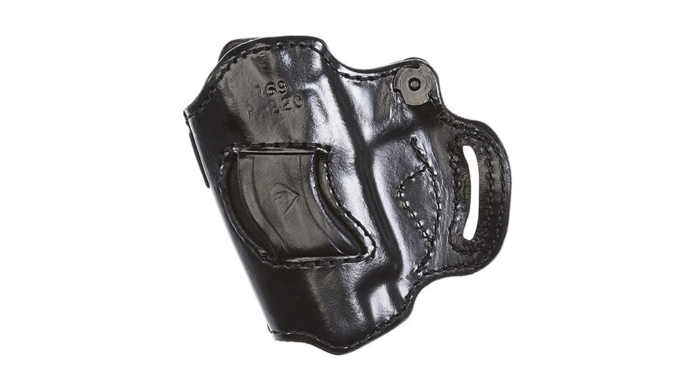 Aker Leather Model 169 Nichols Avenger Belt Slide Holster, SIG Sauer P220/226, Right, Plain, Black, H169BPR-SS220