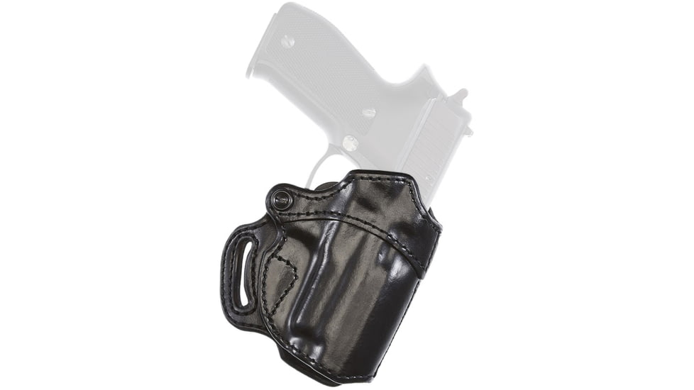 Aker Leather Model 169 Nichols Avenger Belt Slide Holster, SIG Sauer P220/226, Right, Plain, Black, H169BPR-SS220