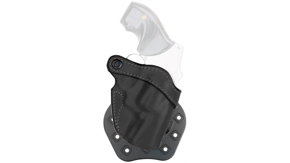 Aker Leather Model 244A D.A. Revolver Strapless Open Top Holster, J-Frame 2in, Left, Plain, Black, H244ABPL-SM2