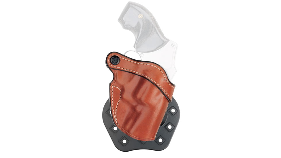 Aker Leather Model 244A D.A. Revolver Strapless Open Top Holster, J-Frame 2in, Left, Plain, Tan, H244ATPL-SM2