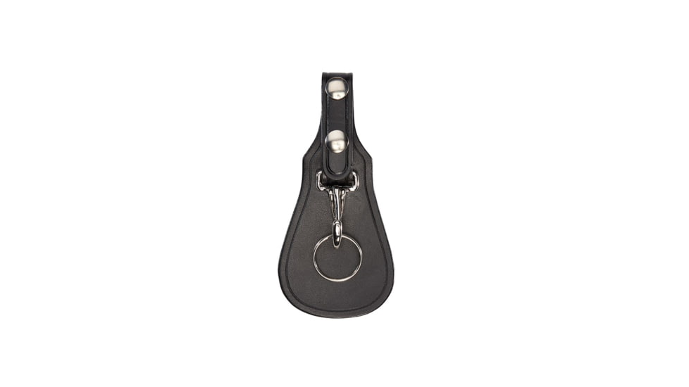 Aker Leather Model 560 Key Flap Holder, Plain, Black Snap, Small, A560-BP-BK