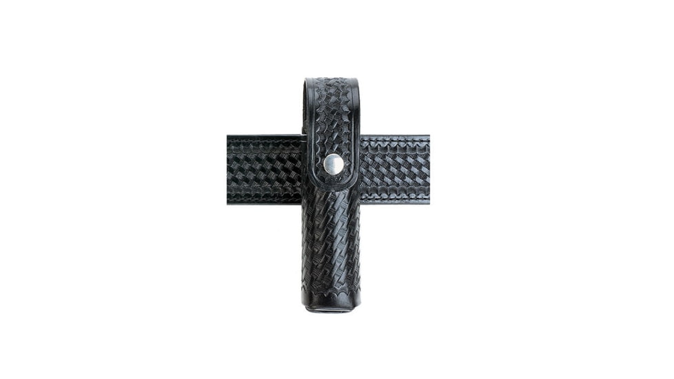 Aker Leather Model 570 Snap-on Mace Case, Basketweave, Black, A570-BW