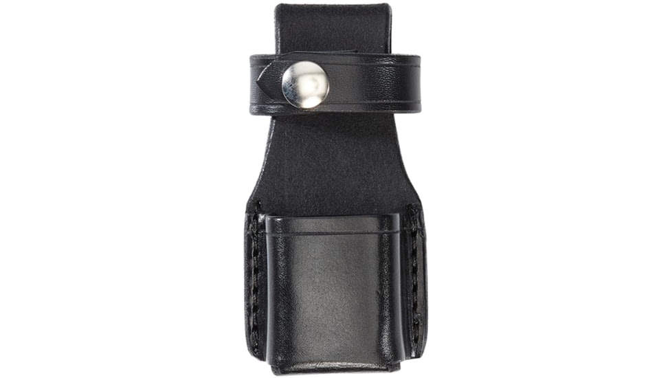 Aker Leather Model 576 MK VI Mace Case, Chrome Snap, Medium, Plain, Black, A576-BP-CH