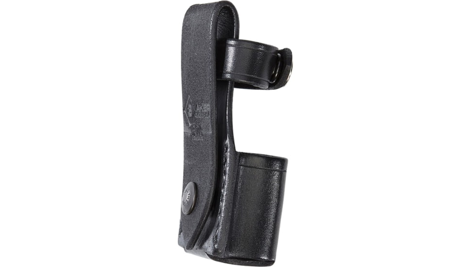 Aker Leather Model 576 MK VI Mace Case, Chrome Snap, Medium, Plain, Black, A576-BP-CH